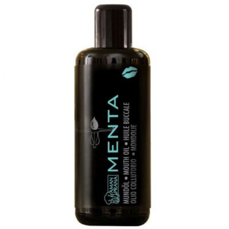 Huile buccale bio Amanprana – 200ml – Menthe  – soin ayurvédique aux huiles végétales et essentielles