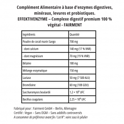 EffektivEnzyme – Complexe digestif vegan avec enzymes, levures et probiotiques – Fairment