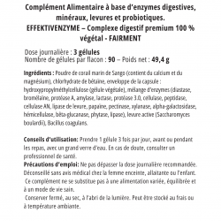 Complexe digestif vegan avec enzymes, levures et probiotiques – Fairment – 90 gélules
