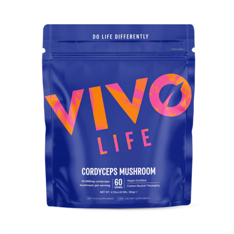 Cordyceps 10:1 – 60 doses – Corps fructifère fermenté – Vitalité naturelle – Sans additifs – Végan – Vivo Life