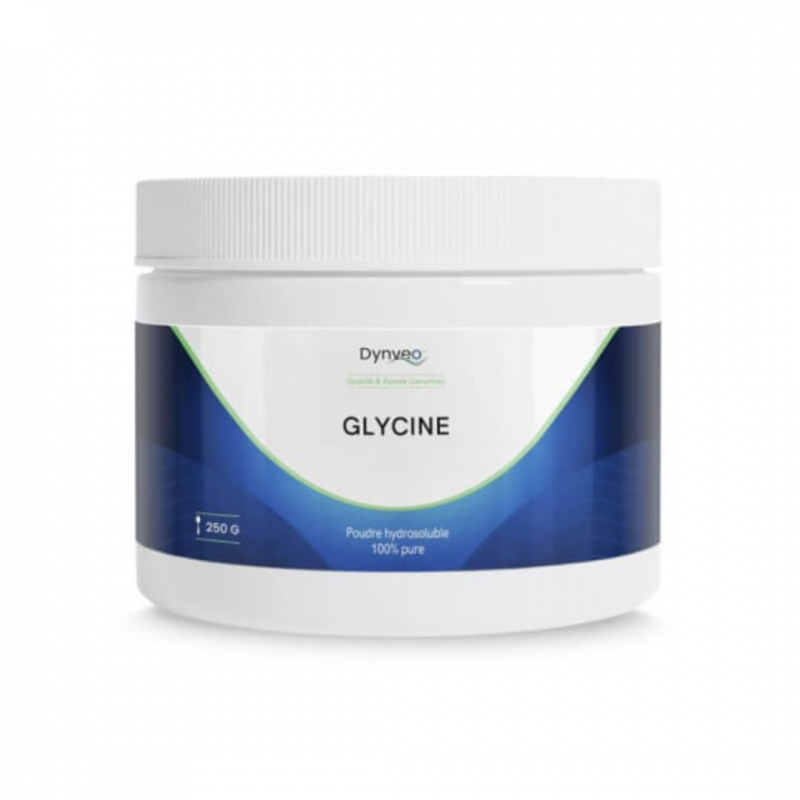 Glycine poudre Dynveo 250 g – acide aminé pur, hydrosoluble, qualité pharmaceutique USP & EP, 100% vegan.