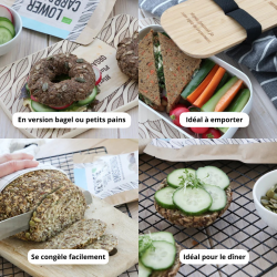 pain ultra low carb -2,1 g de glucides -Organic Workout : bagels, petits pains...