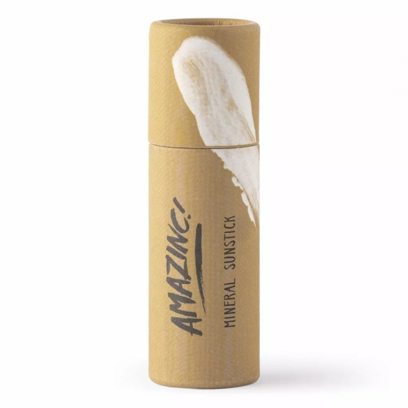 Amazinc! Mineral Sunstick SPF50+ 30 g, stick solaire minéral non nano, sport et zones exposées