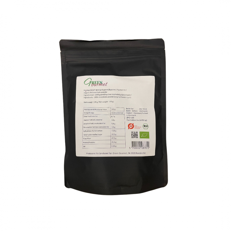 Poudre de chou kale bio KaLOHAS Green Gourmet, sachet 120 g