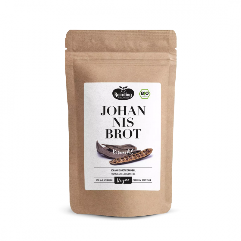 Sachet de gomme de caroube bio Keimling 100 g, un épaississant végétal neutre issu des graines du caroubier.