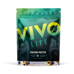 Sachet Vivo Life Perform Protein Muffin Myrtille 936 g, protéine végétale complète vegan et sans gluten.