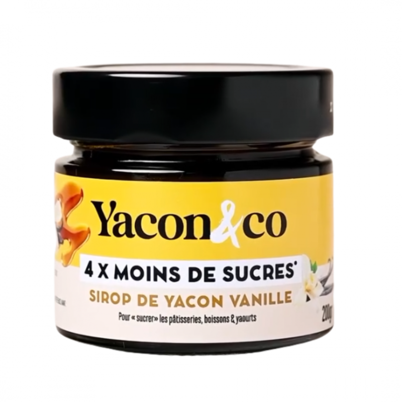 Sirop de yacon Vanille Bourbon Yacon & Co en pot de verre