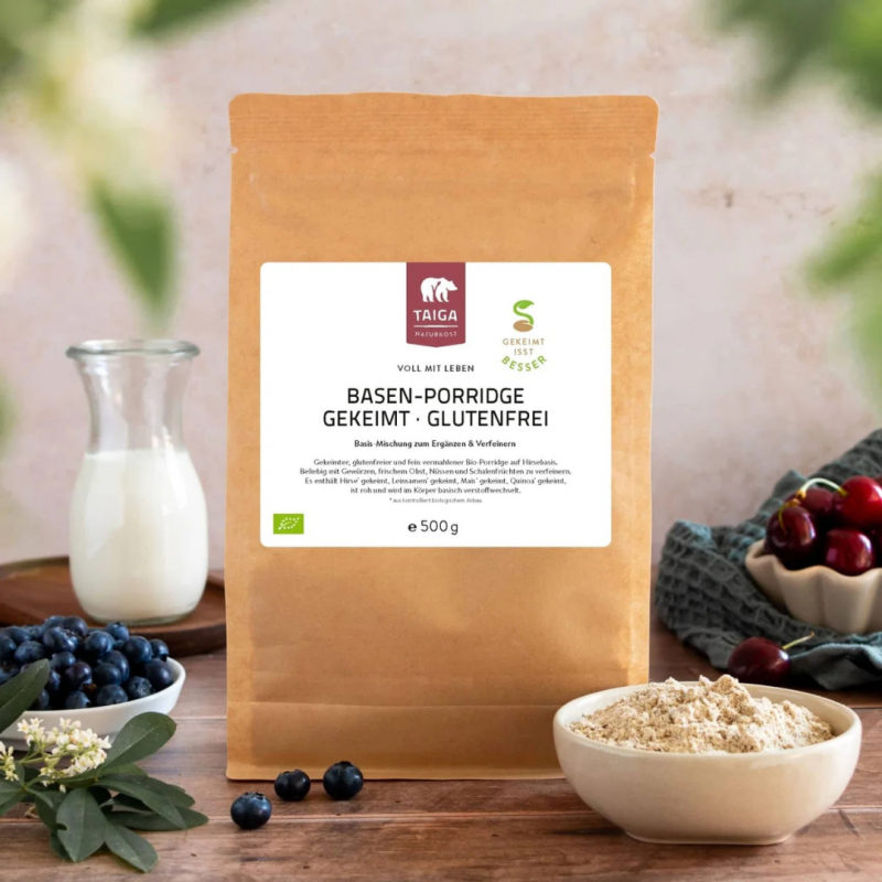 Porridge bio sans gluten aux graines et céréales germées Taiga 500 g