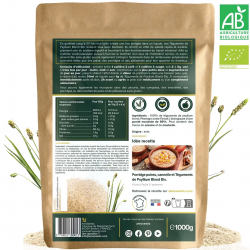 Téguments de psyllium blond bio 1 kg Amoseeds – valeurs nutritionnelles