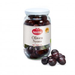 Bocal Keimling Olives Bio de Nyons 500 g, olives crues françaises avec noyau, sans saumure, sans vinaigre et sans sel ajouté.